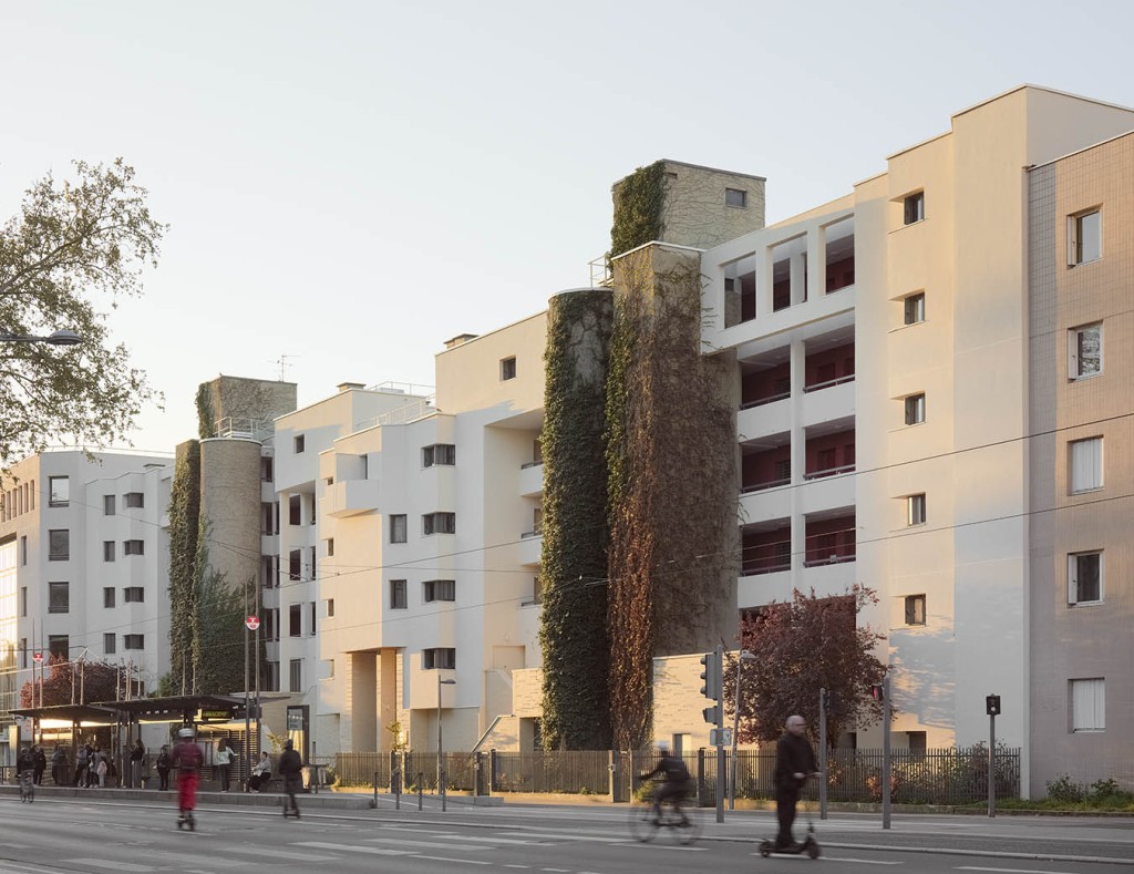 Façade herborée résidence Erilia dans le 7ème arrondissement de Lyon