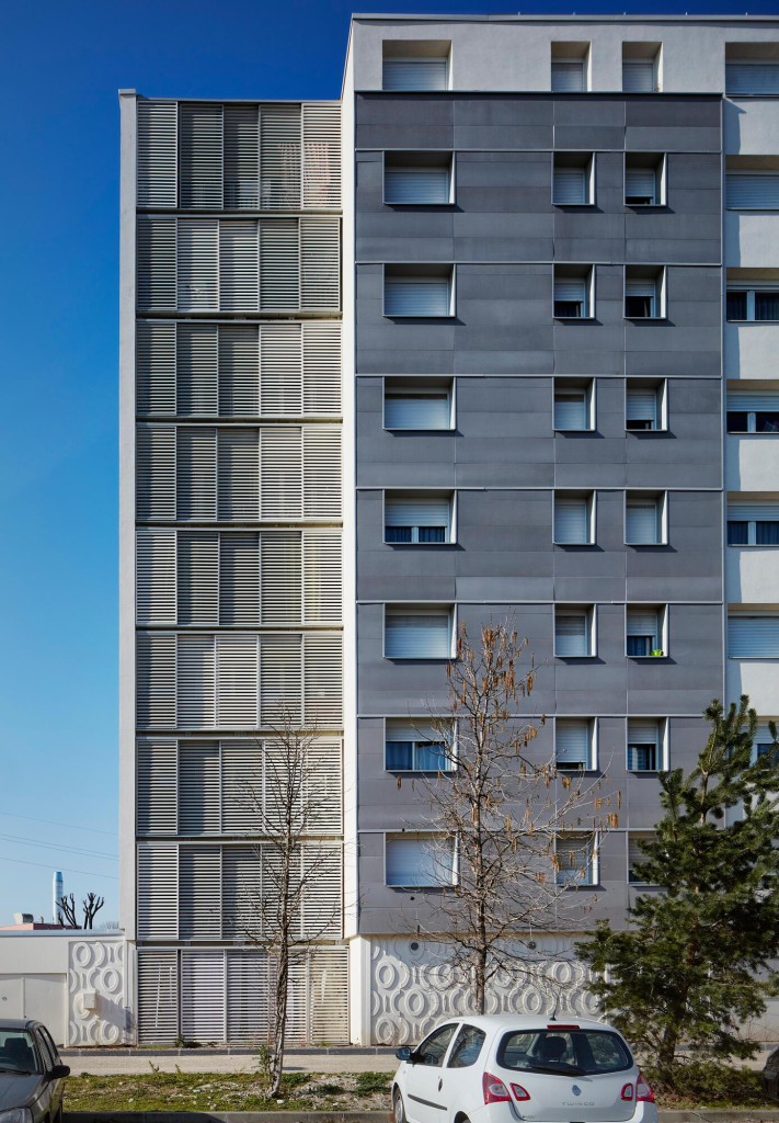 Design de la façade des immeubles MALVAL et PILAT de Vaulx-en-Velin