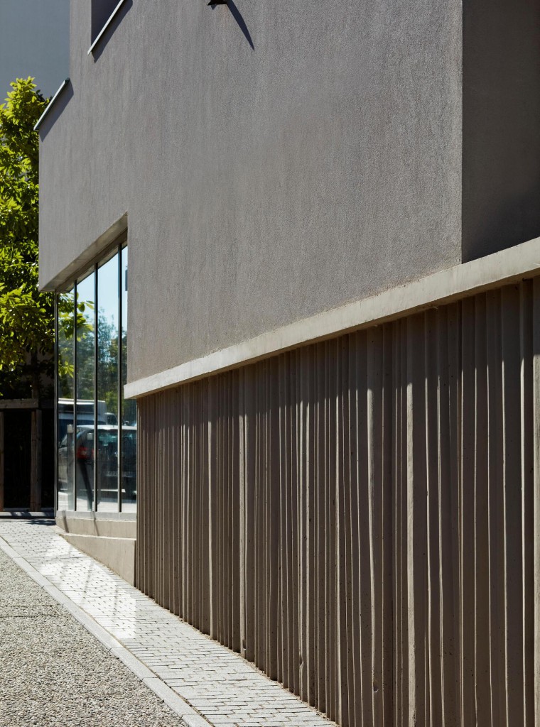 Détails de la façade de l'Orée du Parc à la Duchère, Lyon